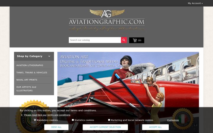 Captură de ecran a aviationgraphic.com