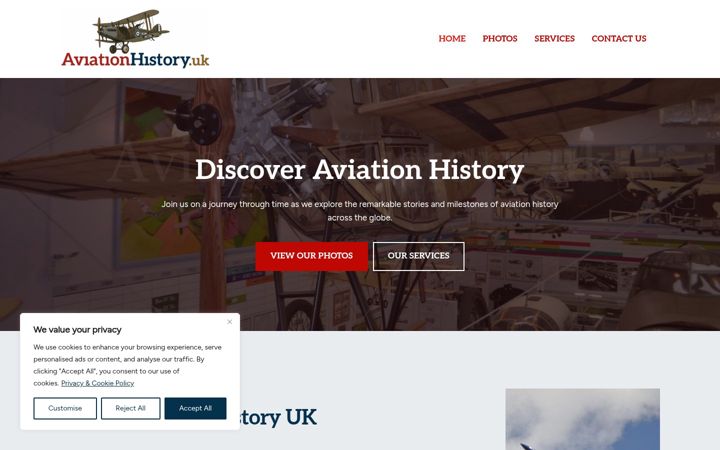 Ekrānuzņēmums no aviationhistory.uk