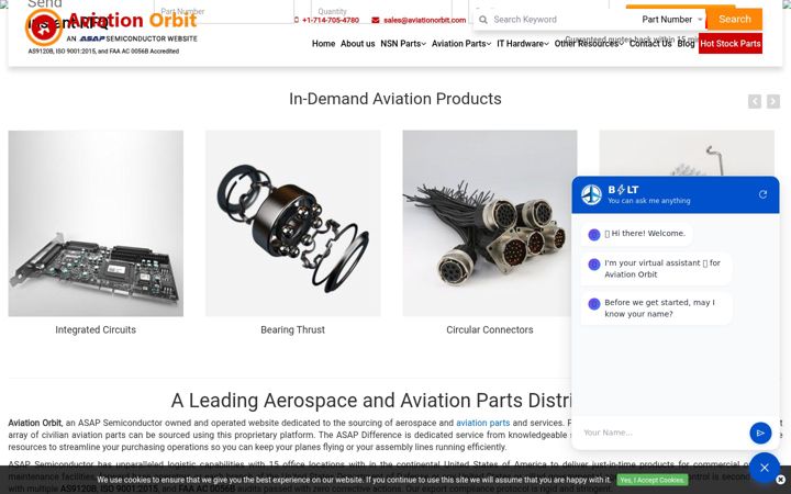 Screenshot of aviationorbit.com