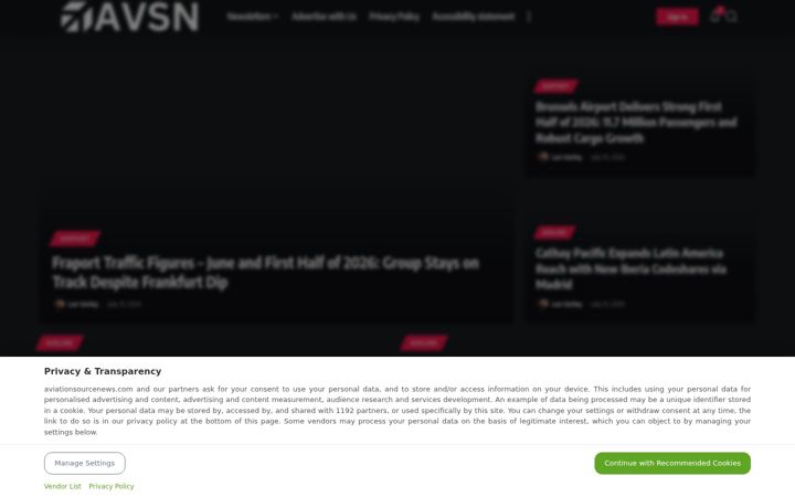 Screenshot of aviationsourcenews.com