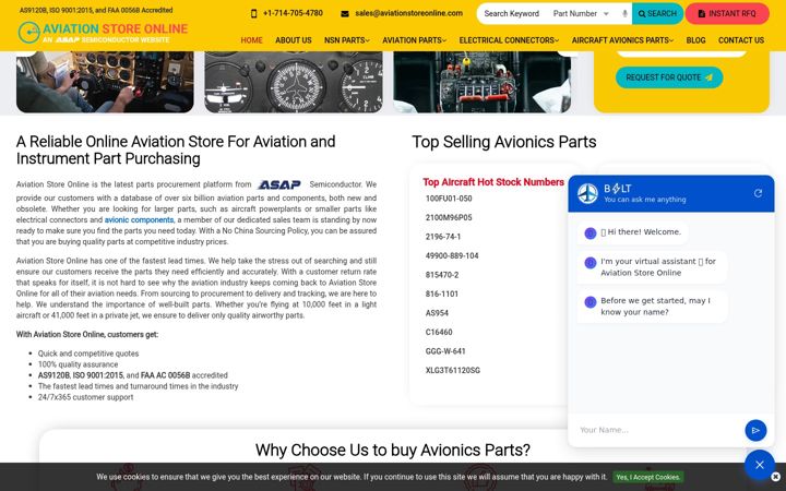 Screenshot of aviationstoreonline.com