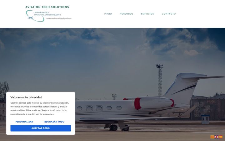 Screenshot of aviationtechsolutions.es