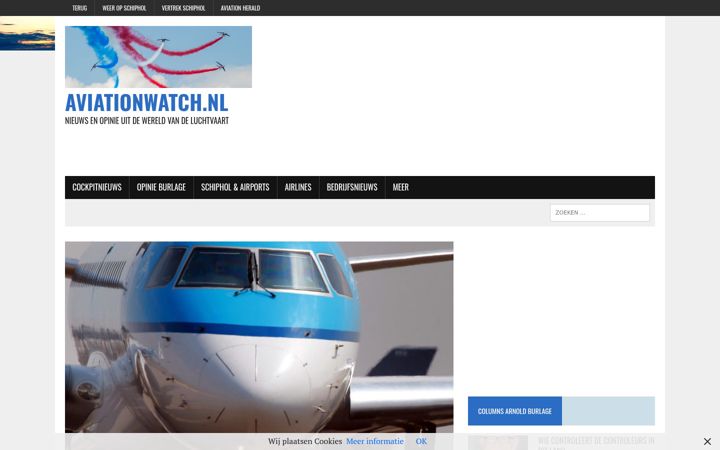 Screenshot of aviationwatch.nl