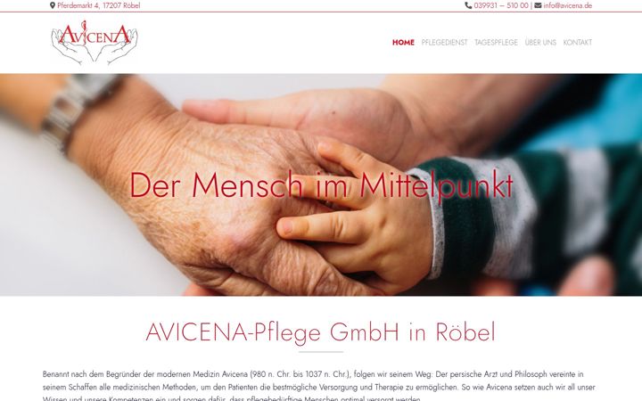 Screenshot of avicena.de