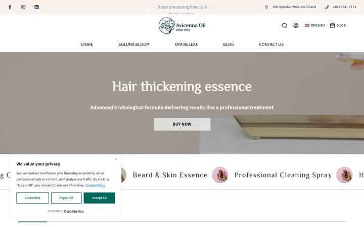 Screenshot of avicennabeauty.com