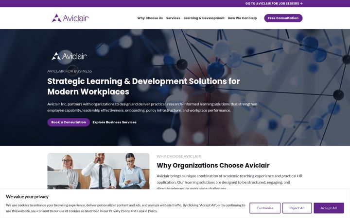 Screenshot of aviclair.com