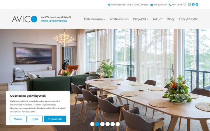 Screenshot of avico.fi