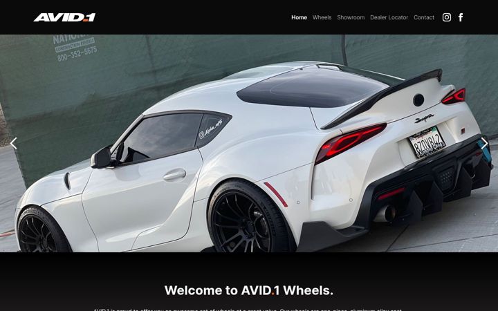 Screenshot of avid1wheels.com