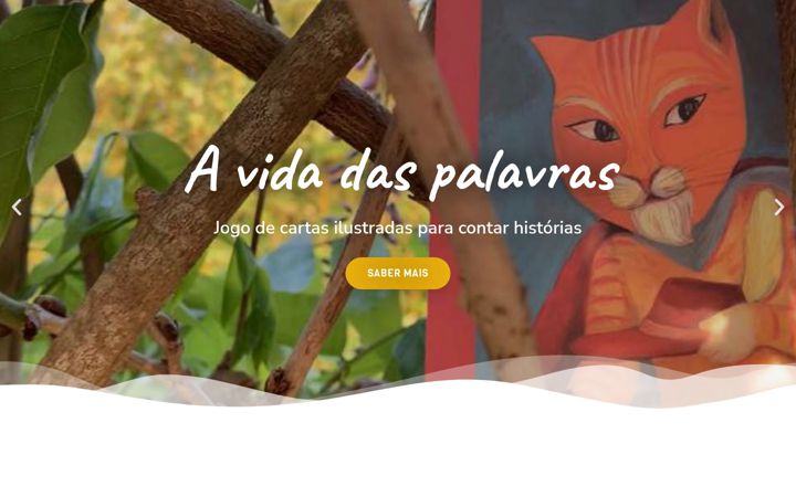 Screenshot of avidadaspalavras.pt