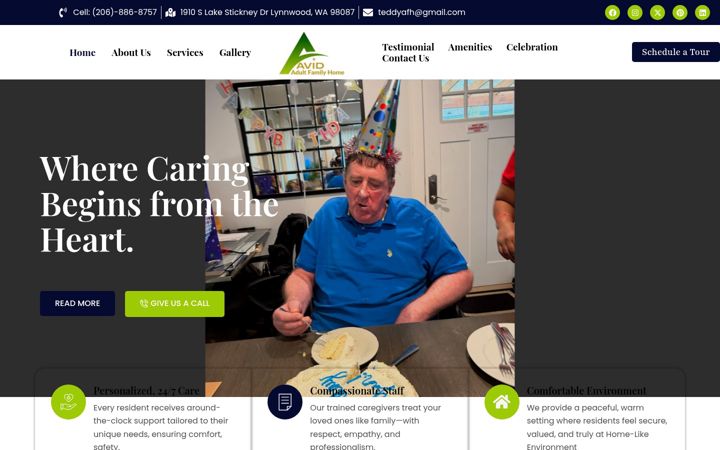 Screenshot of avidafh.com