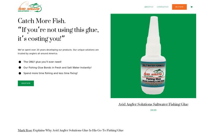 Screenshot of avidanglersolutions.com