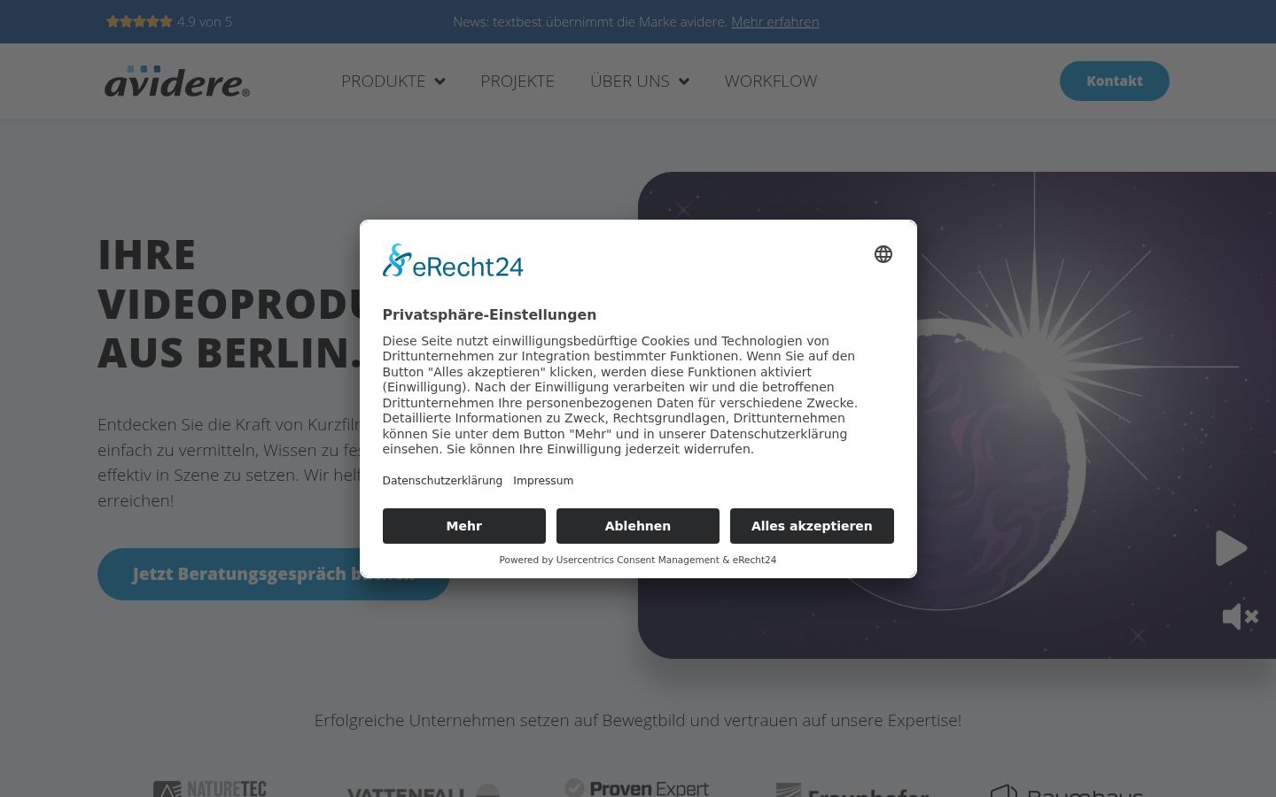 Screenshot tal-banner tal-kunsens muri qabel kwalunkwe interazzjoni