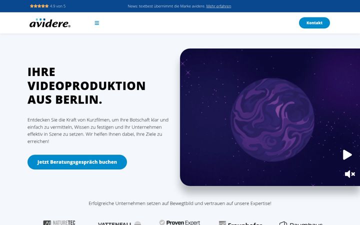 Screenshot of avidere.de
