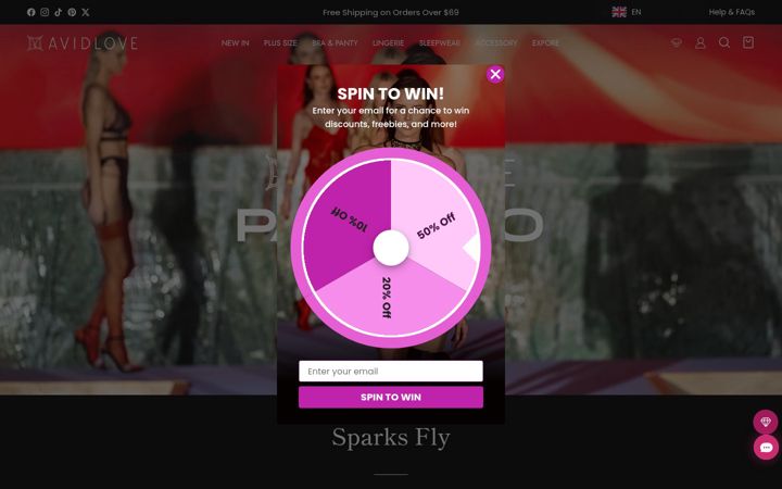 Screenshot of avidlove.com