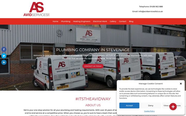 Screenshot of avidservicesltd.co.uk