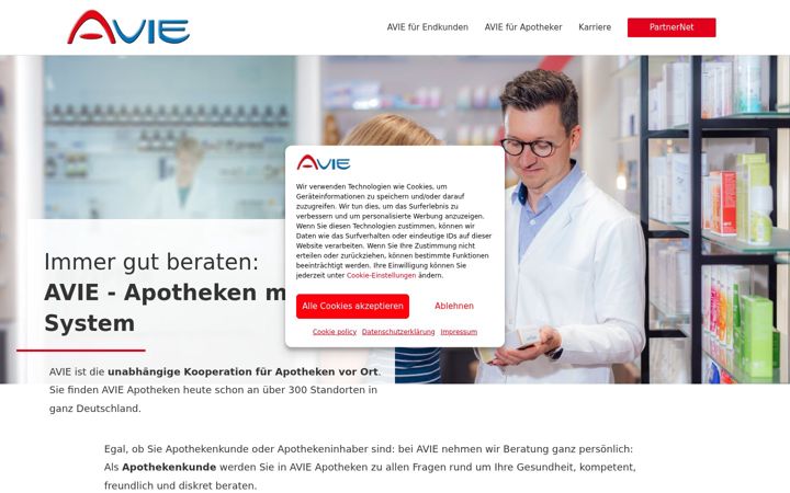 Screenshot of avie.de