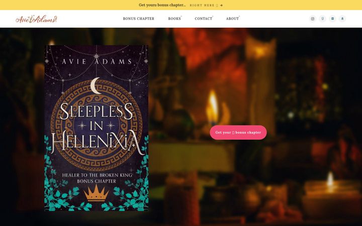 Screenshot of avieadams.com