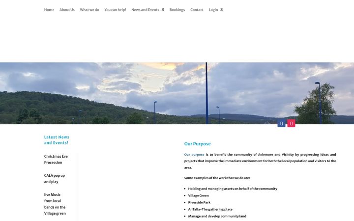 Skjámynd af aviemorecommunity.org