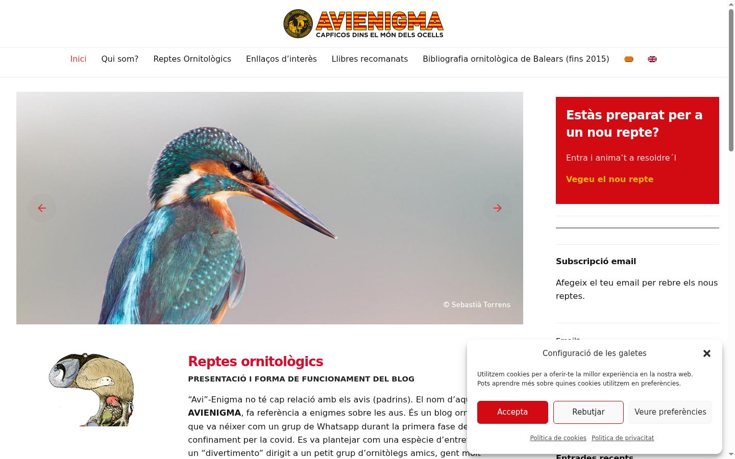 Screenshot του banner συγκατάθεσης που εμφανίστηκε πριν από οποιαδήποτε αλληλεπίδραση