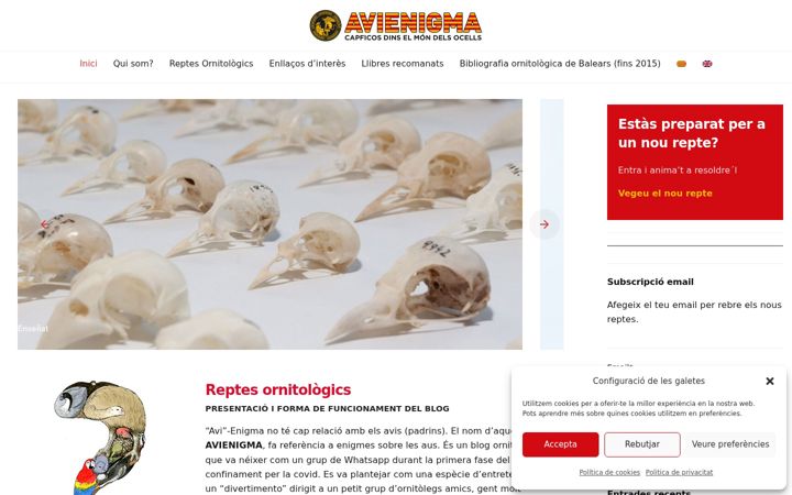 Screenshot of avienigma.cat