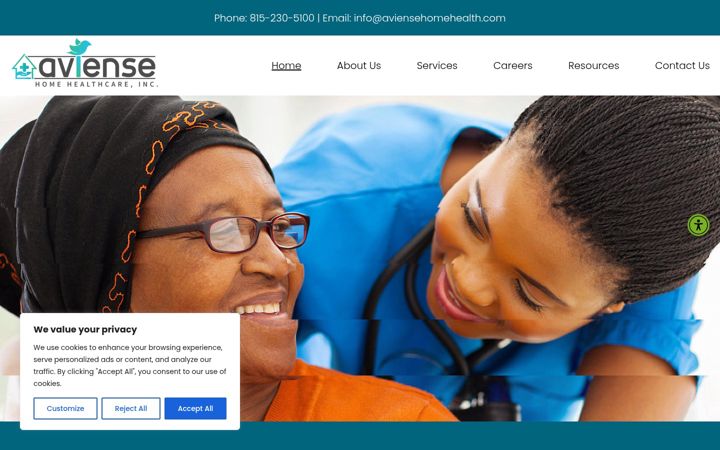 Screenshot of aviensehomehealth.com