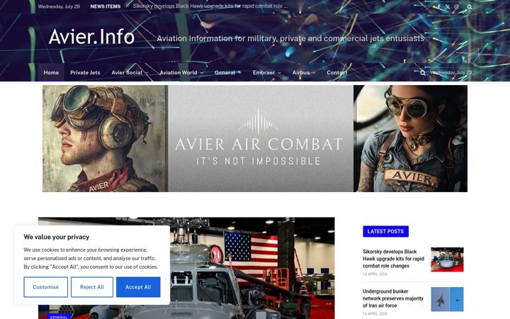 Screenshot of avier.info