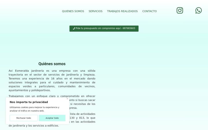 Screenshot of aviesmeraldajardineria.com