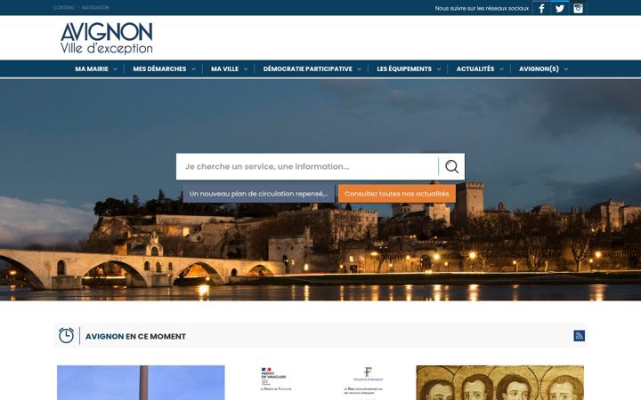 Screenshot of avignon.fr