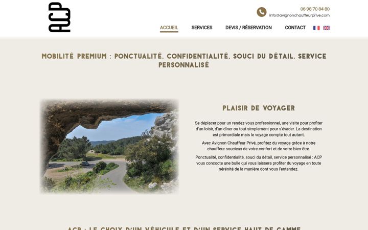 Screenshot of avignonchauffeurprive.com