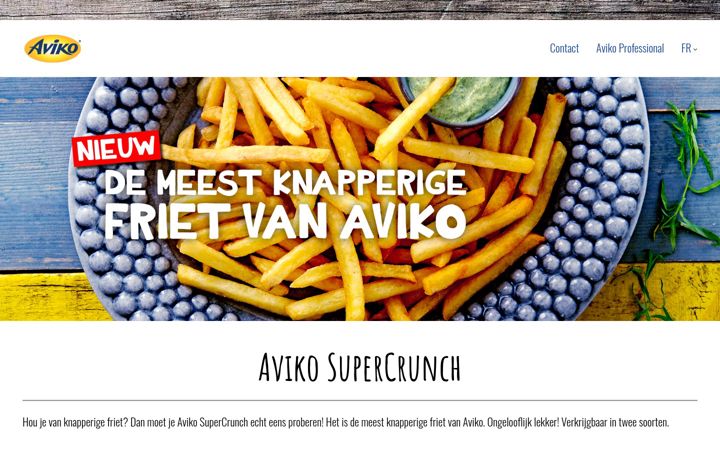 Screenshot of aviko.be