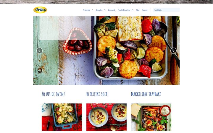 Screenshot of aviko.nl