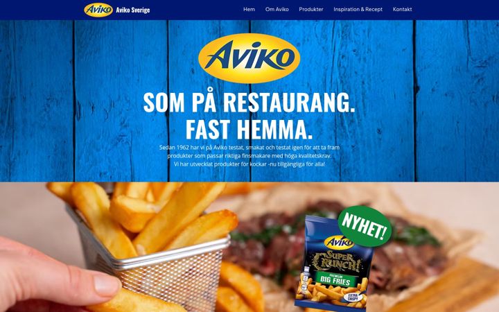 Screenshot of aviko.se