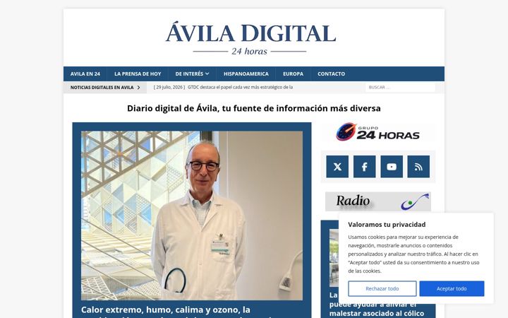 Screenshot of aviladigital24horas.com