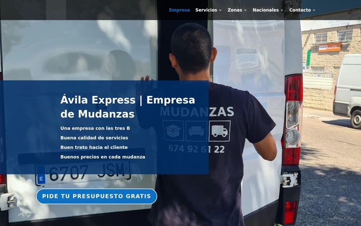 Skjermbilde av avilaexpress.es