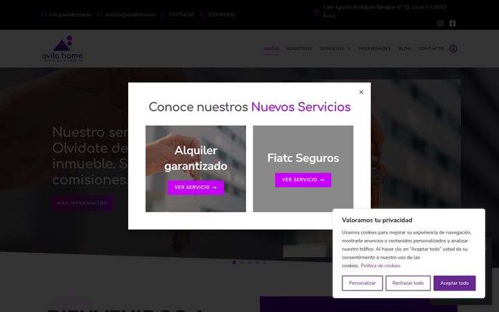 Screenshot of avilahome.es