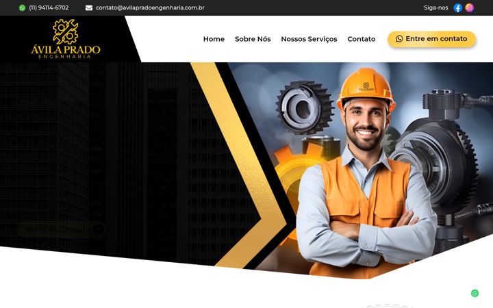 Snimka zaslona za avilapradoengenharia.com.br
