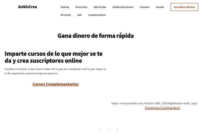Screenshot of avilescrea.es