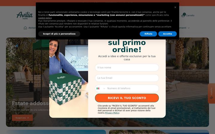 Screenshot of aviliahome.it