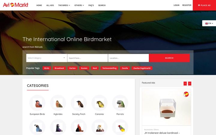 Screenshot of avimarkt.nl
