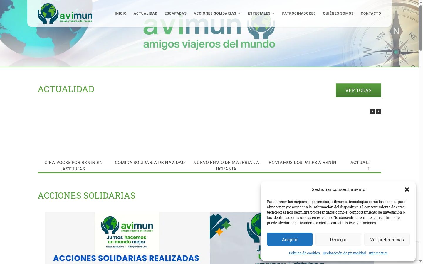 Screenshot tal-banner tal-kunsens muri qabel kwalunkwe interazzjoni