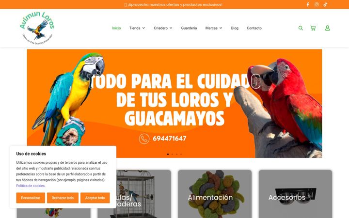 Screenshot of avimunloros.com