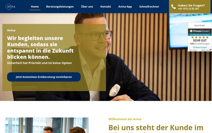 Screenshot of avina-finanz.de