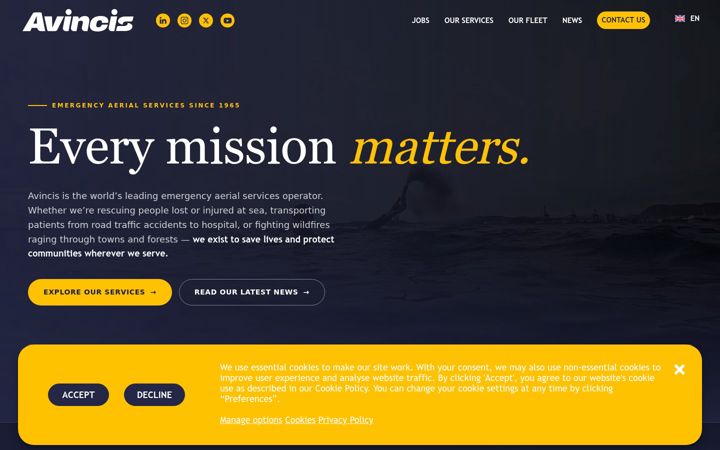 Screenshot of avincis.com