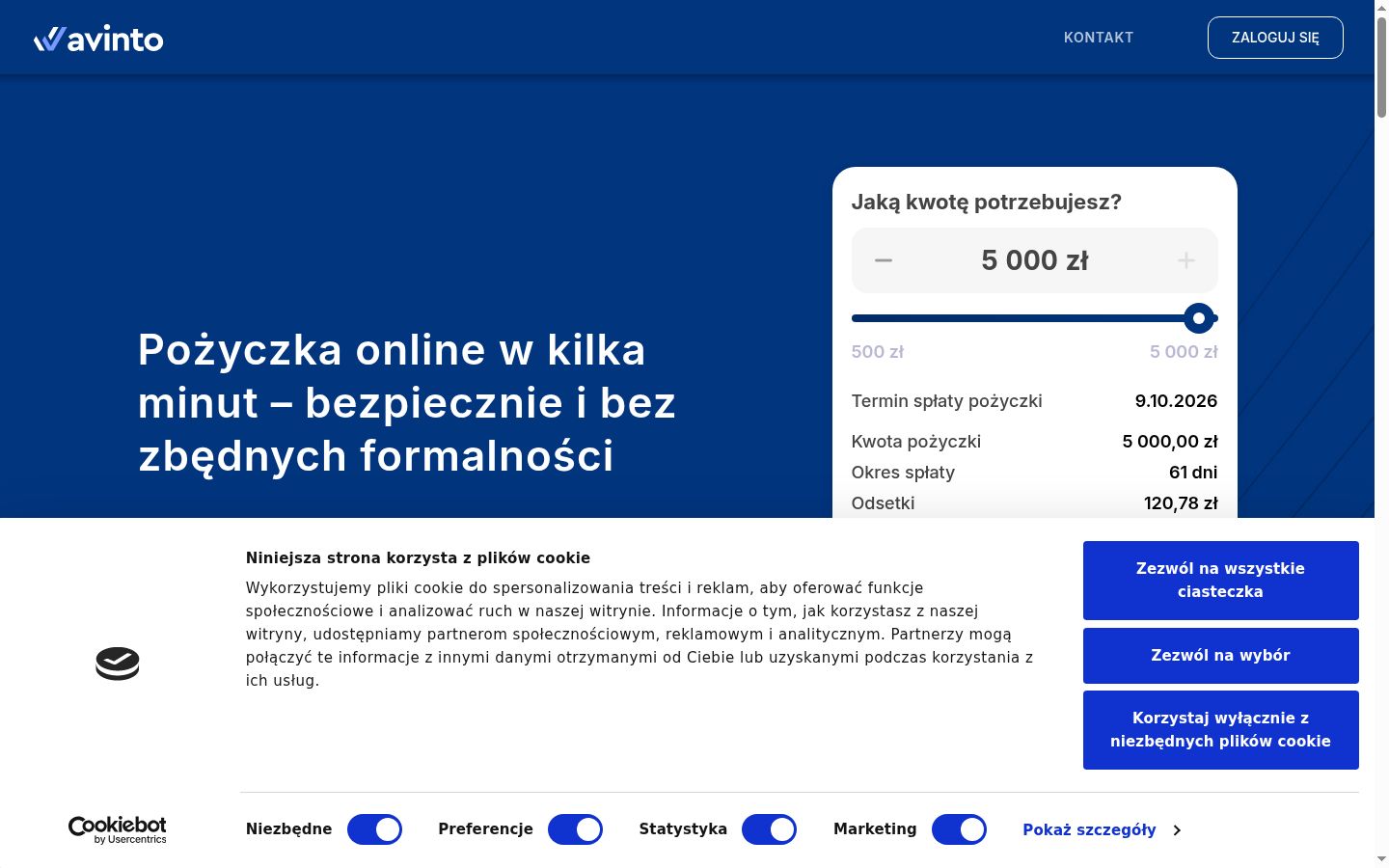 Skjermbilde av samtykkebanneret slik det vises før noen interaksjon