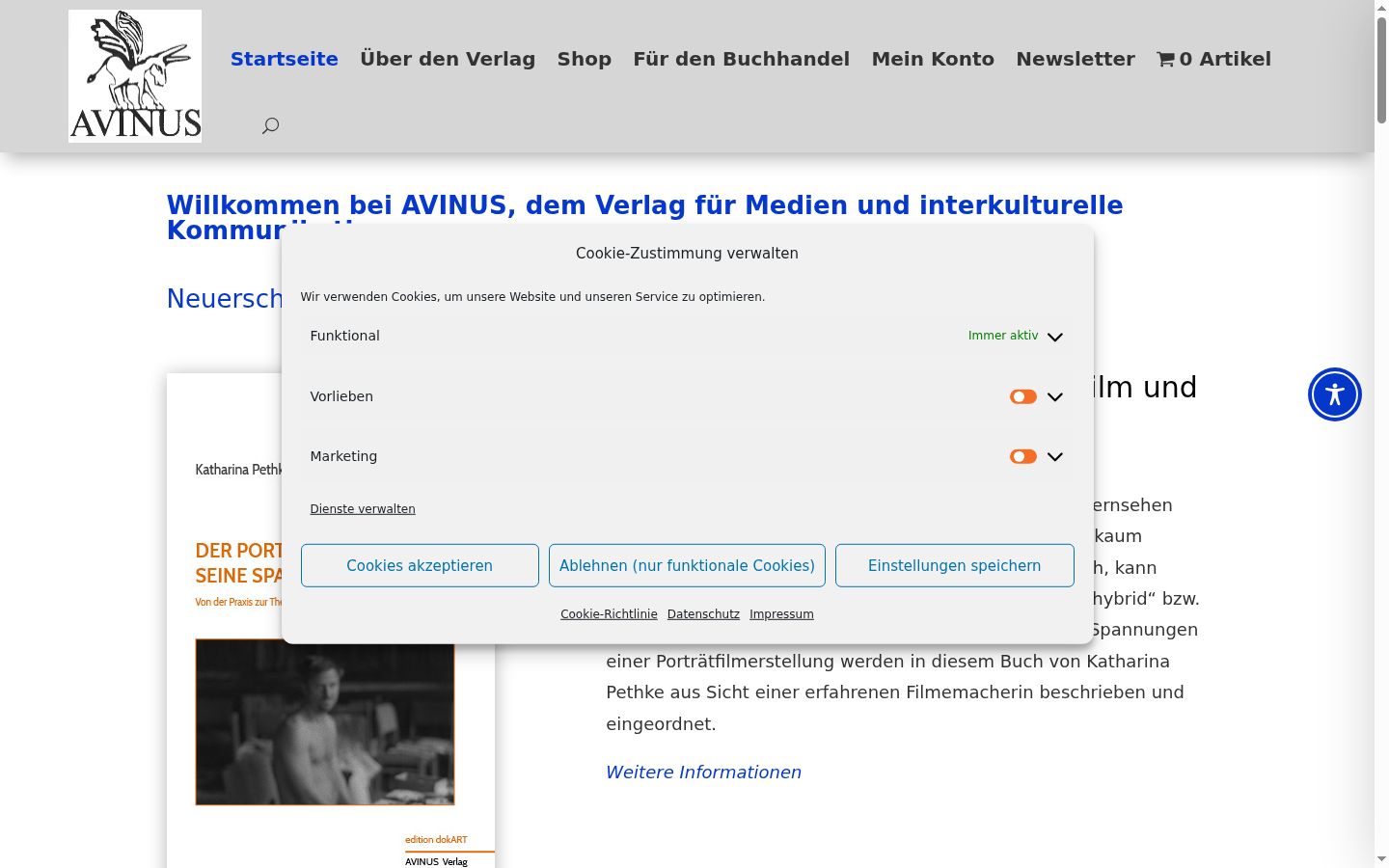 Screenshot van de toestemmingsbanner zoals getoond vóór enige interactie