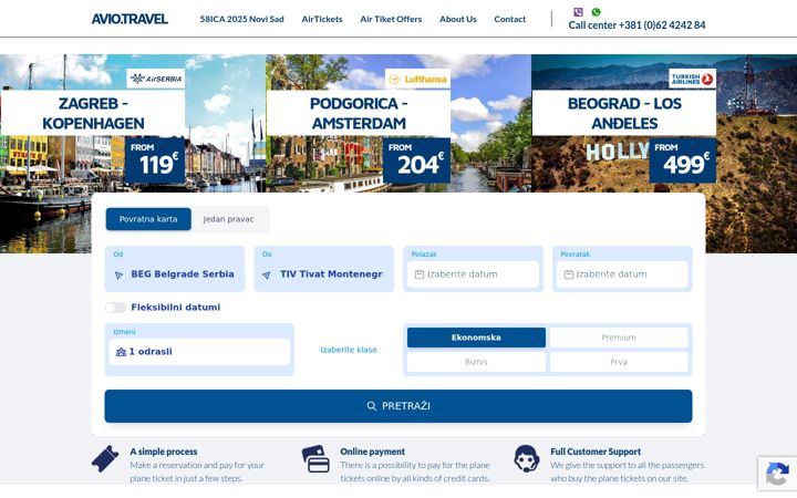 Screenshot of avio.travel