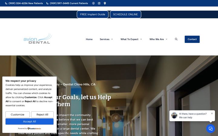 Screenshot of aviondental.com
