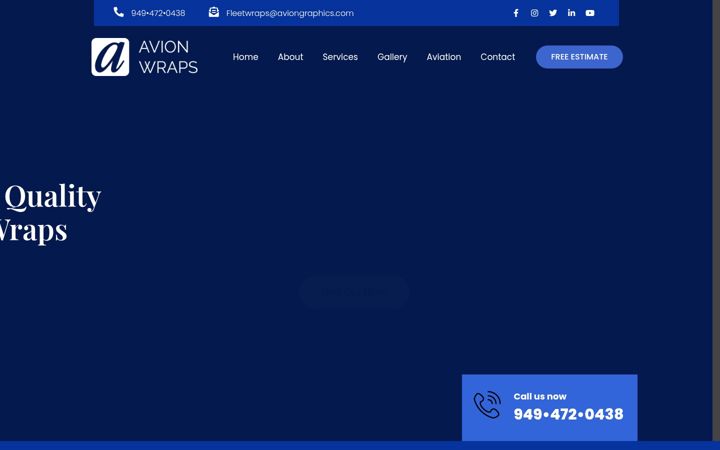 Screenshot of avionwraps.com