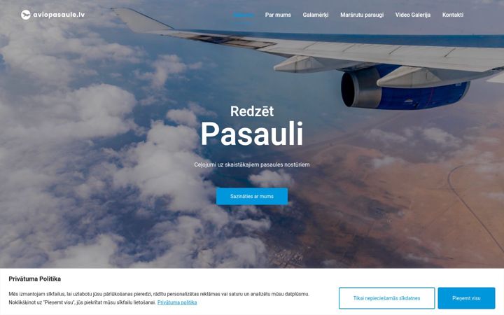 Screenshot of aviopasaule.lv