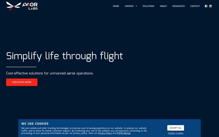 Screenshot of aviorlabs.com